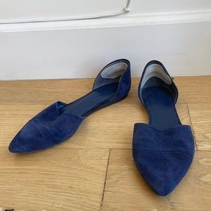 Jenni Kayne Blue Suede d’Orsay Flats